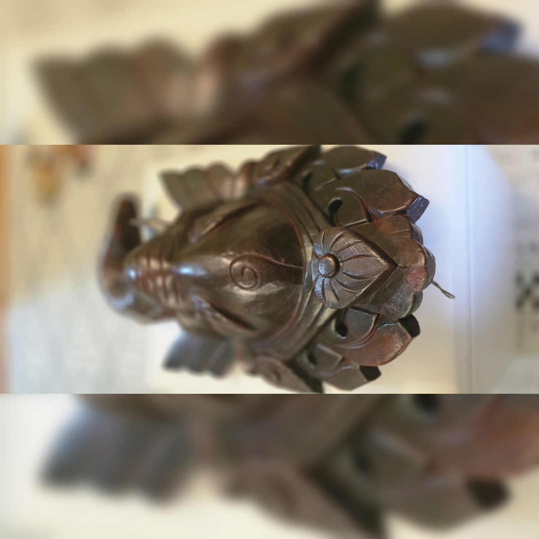 Ganesh Handmade Wooden Hanging Mask Made in Nepal