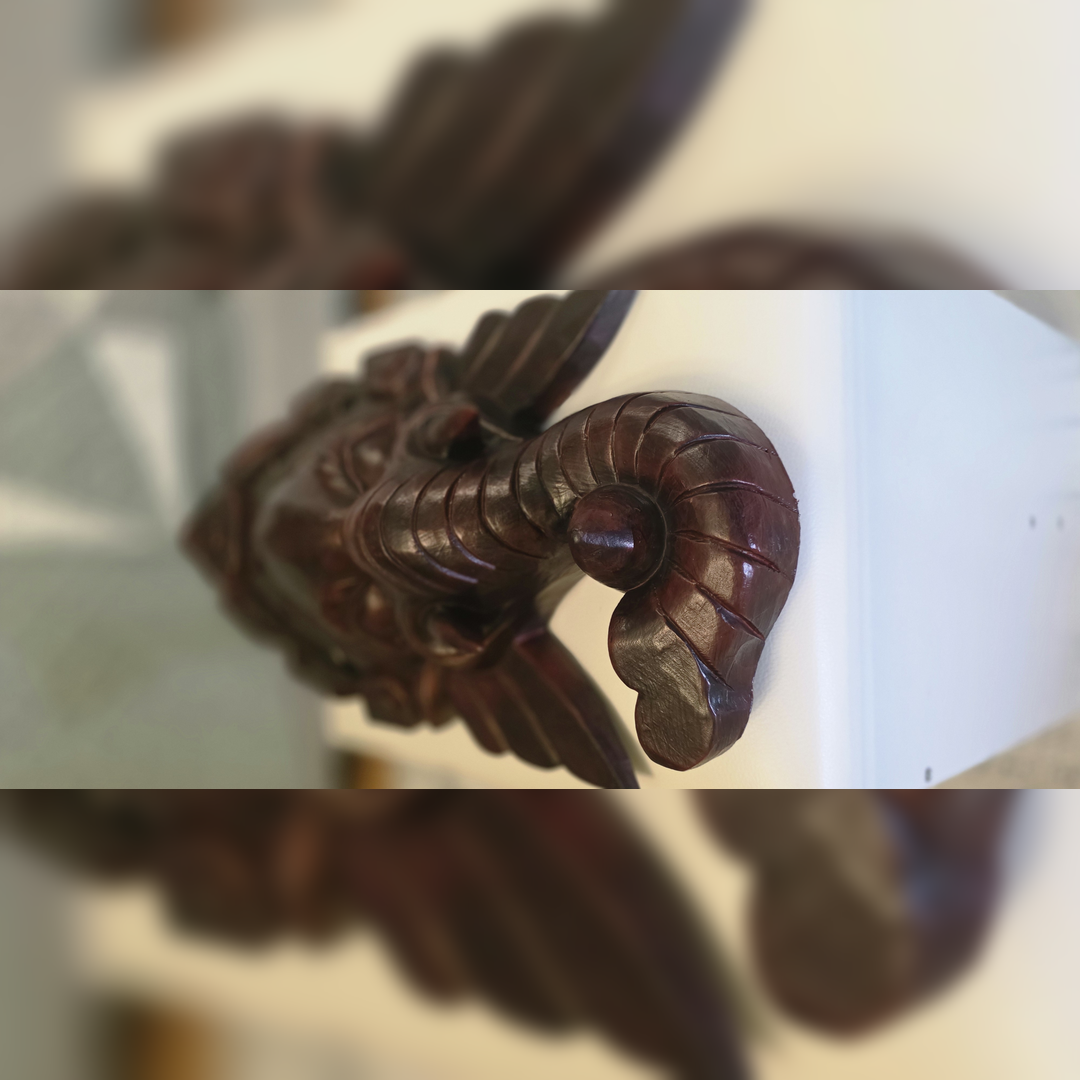 Ganesh Handmade Wooden Hanging Mask Made in Nepal